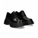 Blucher Plataforma Piel Negro  CAMPER