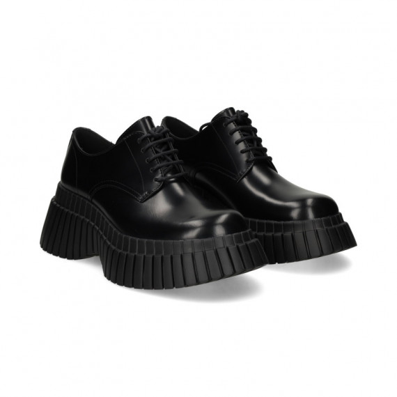 Blucher Plataforma Piel Negro  CAMPER