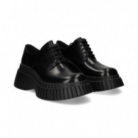 Blucher Plataforma Piel Negro  CAMPER