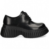 Blucher Plataforma Piel Negro  CAMPER