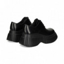 Blucher Plataforma Piel Negro  CAMPER