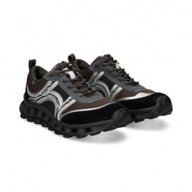 DEPORTIVO ANTE+NYLON NEGRO+MARRON