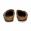 Sandalia 2 Hebillas Piel Engrasada Cuero  BIRKENSTOCK