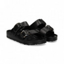 Sandalia 2 Hebillas Grandes Goma Negro  BIRKENSTOCK