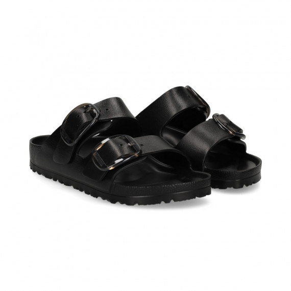 Sandalia 2 Hebillas Grandes Goma Negro  BIRKENSTOCK