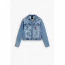Cazadora Denim Bordada 100% Algodón de DESIGUAL