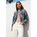 Cazadora Denim Boradada de DESIGUAL