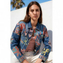 Cazadora Denim Boradada de DESIGUAL