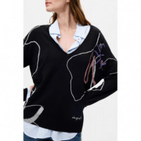 Jersey Estampado Punto Fino de DESIGUAL