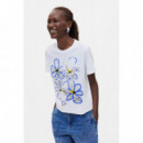 Camiseta Estampada Algodón de Desigual