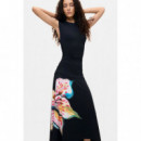 Vestido Flores Asimétrico de DESIGUAL