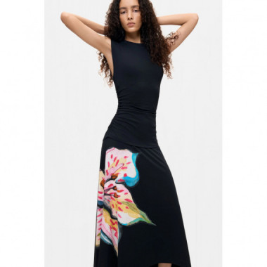 Vestido Flores Asim&eacute;trico de DESIGUAL
