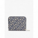 TH ICON MED ZA W/ FLAP JACQUARD BLUE MON