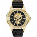 RELOJ THE SKULL DORADO C/SILICONA