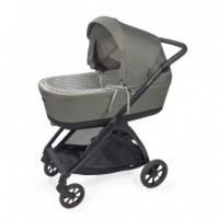 Cubre Capazo Reversible Varillas + Sábana Ajustable Praliné Vichy/rayas WALKING MUM