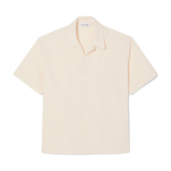 Camisa de Corte Holgado de Seersucker  LACOSTE