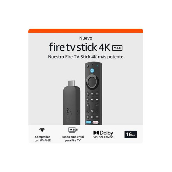 AMAZON Adaptador Hdmi Fire TV Stick 4K MAX 16Gb Wifi 6E Con Mando