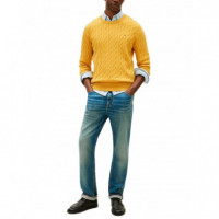 TOMMY HILFIGER - Classic Cotton Cable Crew Neck - Z05 - F|MW0MW33132/Z05
