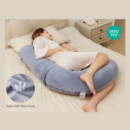 Almohada de Lactancia Forma "f" Gris  MOMCOZY