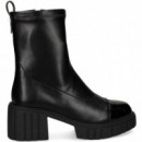 Botin Cremallera Punta Charol Pu Negro  NOA HARMON
