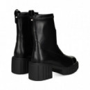 Botin Cremallera Punta Charol Pu Negro  NOA HARMON