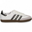 Zapatilla Perlas Strass Piel Blanco  WEAR ART