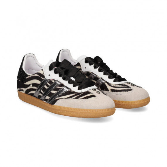 Zapatilla 3 Bandas Plata Pelo Zebra  WEAR ART