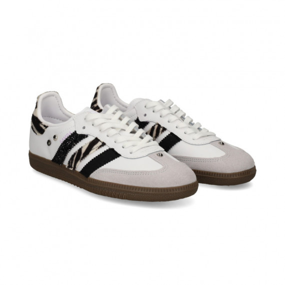 Zapatilla 3 Bandas Stras/zebra Blanco  WEAR ART