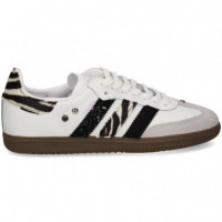 Zapatilla 3 Bandas Stras/zebra Blanco  WEAR ART