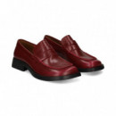 Mocasin Antifaz Piel Rojo  CAMPER