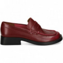 Mocasin Antifaz Piel Rojo  CAMPER