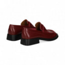 Mocasin Antifaz Piel Rojo  CAMPER