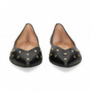 Bailarina Tachas Piel Negro  MIUXA