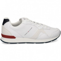 Deportivo Talon Rojo Piel Blanco  TOMMY HILFIGER