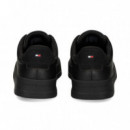 Talon ante Deportivo Piel Negro  TOMMY HILFIGER