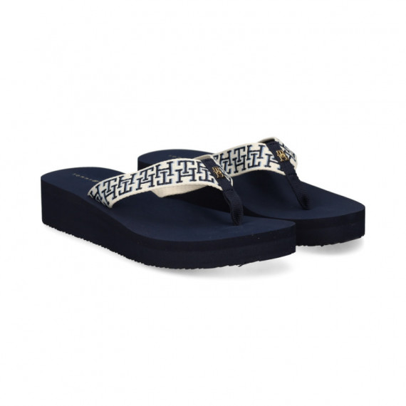 Fitflop Cuña Tira Logo Marino  TOMMY HILFIGER