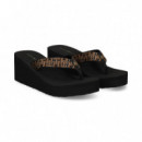 Fitflop Cuña Tira Logo Negro  TOMMY HILFIGER
