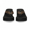 Fitflop Cuña Tira Logo Negro  TOMMY HILFIGER