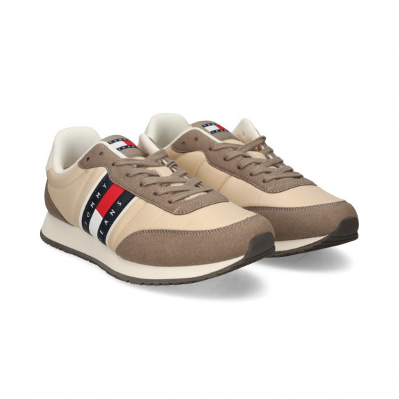 Deportivo Bandera Lado Nylon Taupe  TOMMY HILFIGER