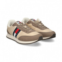 Deportivo Bandera Lado Nylon Taupe  TOMMY HILFIGER