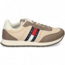 Deportivo Bandera Lado Nylon Taupe  TOMMY HILFIGER