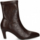 Botin Coco Grabado Piel Moka  LODI