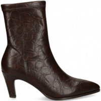 Botin Coco Grabado Piel Moka  LODI