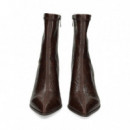 Botin Coco Grabado Piel Moka  LODI
