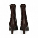 Botin Coco Grabado Piel Moka  LODI