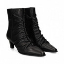 Botin Pliegues Piel Negro  LODI
