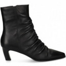 Botin Pliegues Piel Negro  LODI