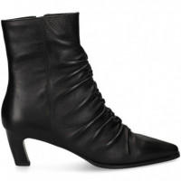 Botin Pliegues Piel Negro  LODI