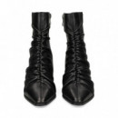 Botin Pliegues Piel Negro  LODI