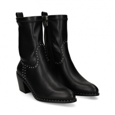 Botin Tachuelas Napa Elastica Negro  LODI